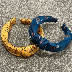 Floral Yellow and Blue Headbands